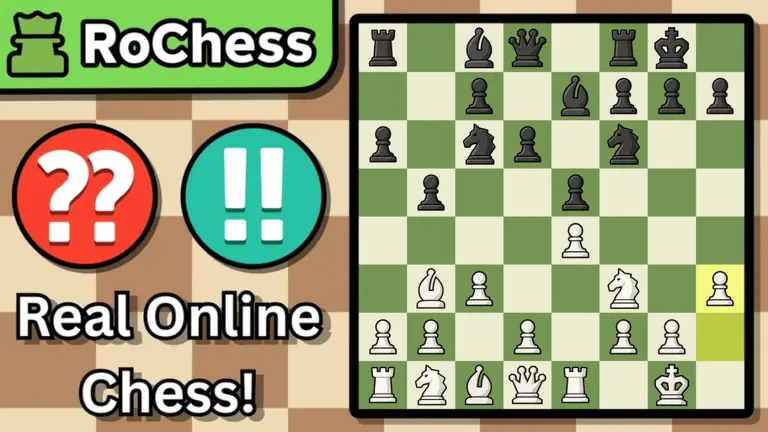 Official RoChess! thumbnail with a green board and the words Real Online Chess