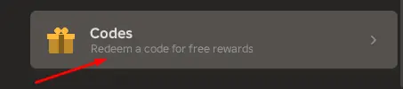 Small RobloxDen crop of a Codes tab