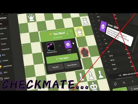 Thumbnail of a YouTube video about a 2800 Elo RoChess bot